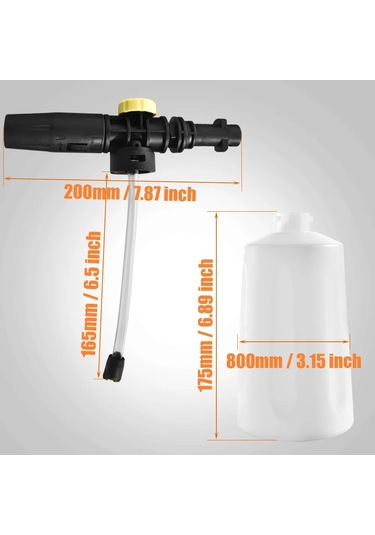 Karcher Uyumlu K2 - K7 Yüksek Basınçlı Köpük Tabancası Topu Tüm Plastik Taşınabilir Kö Yıkama Sabun Püskürtücü Sulama Başlıkları 45142763