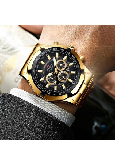 Siyah Va Va Voom Kuvars Kol Saatleri Moda Erkek Izle İş Tarzı Paslanmaz Çelik Kayış Takvim Kadran Kuvars Hareketi Kol Saati