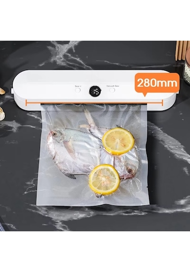 Sones Gıda Vakum Paketleme Makinesi 60kpa Emiş, Tekli / Vakum Paketleme Modları 10 Vakum Torbası Ab Fişi