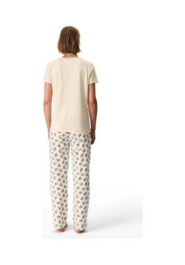 Penti Slow Today Pamuklu Pantolon Pijama Takımı Pastel Bej