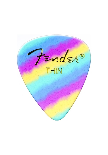 Fender 351 Shape Graphic Picks Rainbow - Thin - 1 Adet Pena