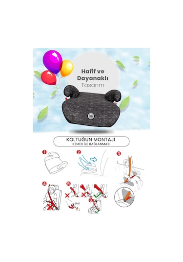 Baby Home 905 Gotime 15 36 Kg Yükseltici Oto Koltuğu Siyah