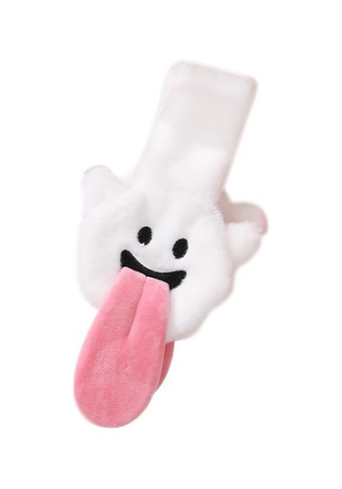 Ikkb Earmuffs Kore Versiyonu Sevimli Sıcak Kış Peluş Kulaklıklar Beyaz