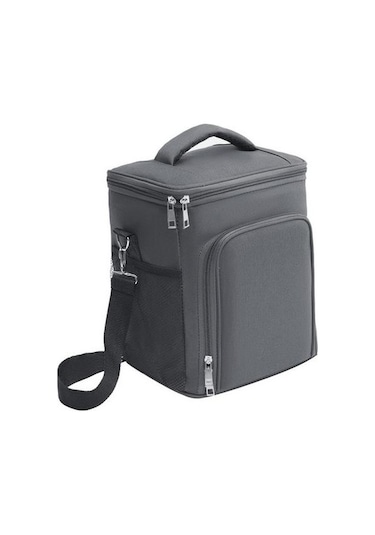 Three Beanssu Geçirmez Termal Sırt Çantası Soğutucu Piknik Çantası Oxford Kumaş Gri Gri