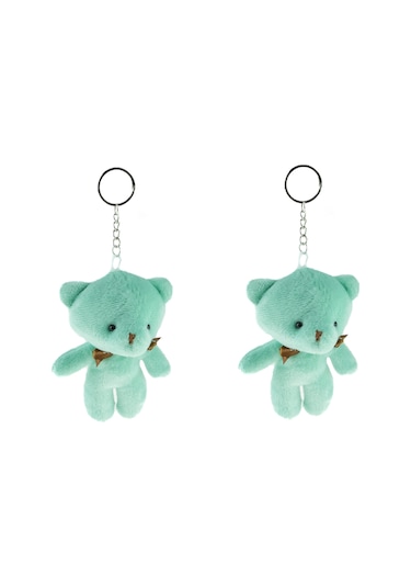 Pelüş Ayıcık Anahtarlık İkili Set Turkuaz 12 Cm