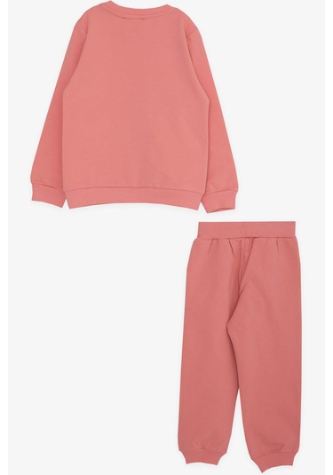 Breeze Kız Çocuk Eşofman Takımı Unicorn Baskılı 1-4 Yaş, Pudra-pudra Pudra