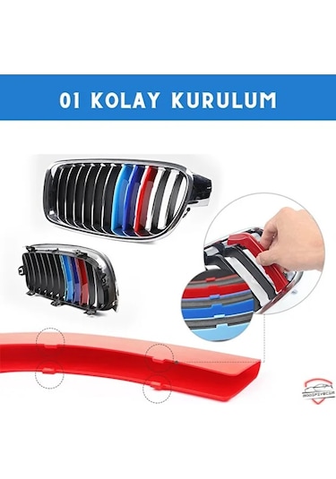 Bmw F10 2013-2018 Makyajlı Kasa Böbrek Şeridi 3 Renk 10 Rods