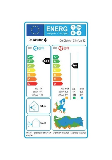 De Dietrich Clim'Up Inovent 12 A++ 12000 BTU Duvar Tipi Klima