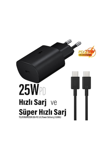 Samsung Galaxy A26 Uyumlu Şarj Aleti Ve Kablosu 25w Hızlı Şarj Type-c