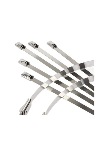 Synodicmonth 200 Adet Metal Kablo Bağları, Paslanmaz Çelik Kablo Bağları, Tel Sabitleme Tokalı Deniz Kablo Bağları, Fotovoltaik Güç Kablo Bağları