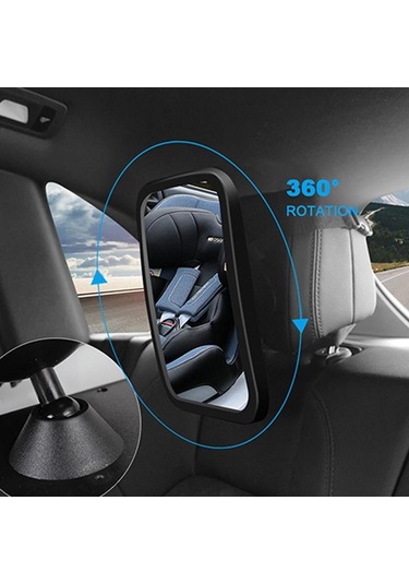 Seametal Bebek Araba Aynası Ayarlanabilir Geniş Araba Arka Koltuk Görünüm Aynaları Bebek Çoc Koltuğu Oto Güvenlik İç Ayna 56418518