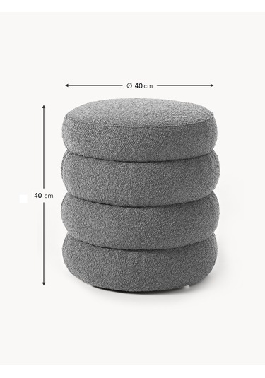 Most Twister Puf 17 Gri Bukle Kumaş Evinize Teslim