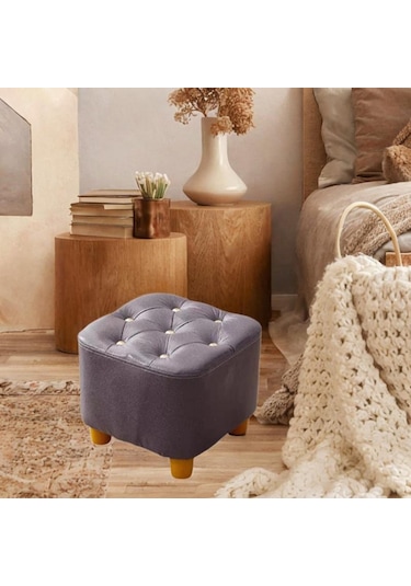 Suntek Giriş Oturma Odası Ev Için Küçük Tabure Mor