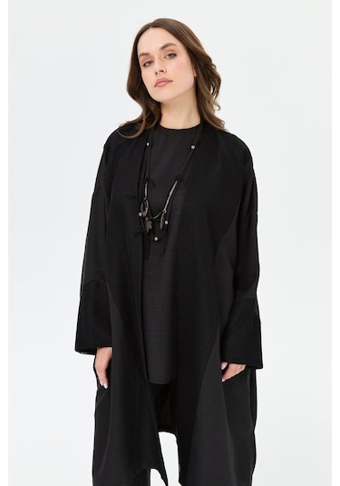 Retro Pantolonlu Üçlü Takım Siyah Siyah