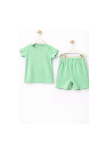 For My Baby Basic Bebek Şortlu Takım Yeşil