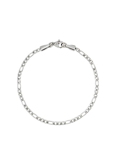 Paslanmaz Çelik 4mm Figaro Spor Model Erkek Zincir Bileklik Eck55b