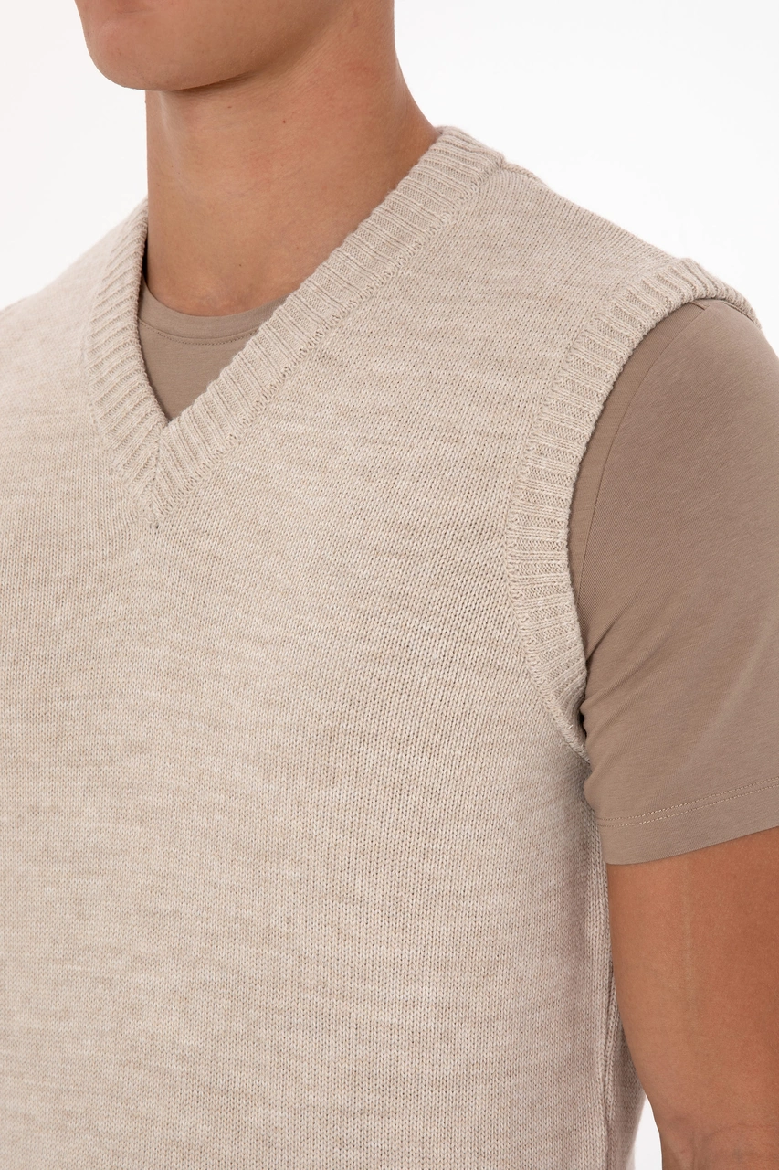 U.s. Polo Assn. Erkek Koyu Bej Süveter 50318158-vr088 Koyu Bej