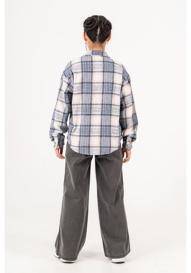 Kız Çocuk Yumuşak Dokulu Kareli Oduncu Gömlek 3172 Pembe