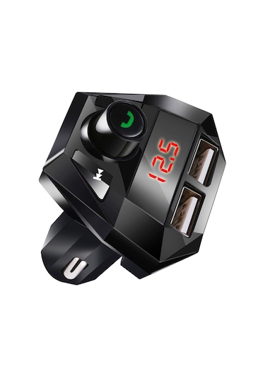 Sones G18 Araba Bluetooth Eller Serbest Mp3 Çalar Çift Usb Bluetooth Şarj Fm Verici Bluetooth Alıcısı Siyah