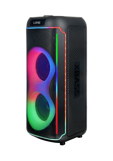 Mikrofonlu Rgb Işıklı Kablosuz Karaoke Hoparlör Çift 6.5 İnç Stereo Bass Dijital Led Parti Sistemi