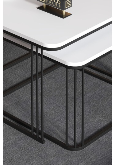 Orta Sehpa İkili Alize Beyaz Beyaz