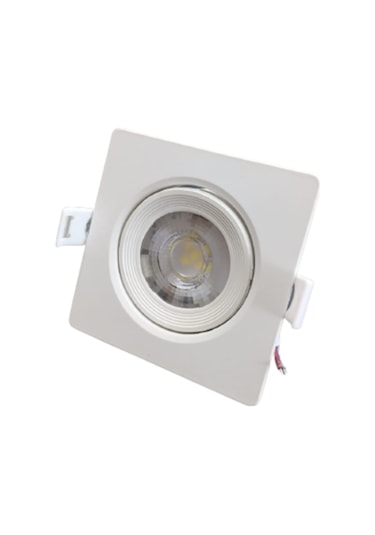 Rıo Led Spot 5W Cob Led Beyaz Kasa Kare Beyaz Işık