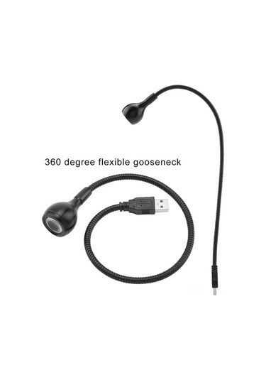 Besthome1 Usb Bağlı Esnek Boyunlu 1w Led Okuma Lambası Siyah+sıcak Beyaz, Göz Dost, Ateş Direnci, Ev/okul/ofis Kullanıma Uygun Diğer
