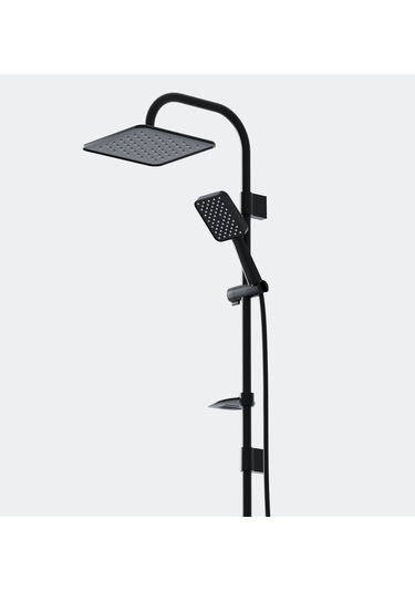 Robot Duş Seti Mat Siyah Tepe Duş Sistemi Yağmurlama Sistemi Paslanmaz Siyah