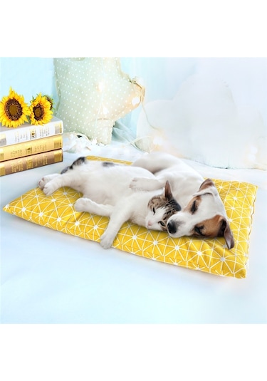 Sunskyy Sunskyy Kış Kalın Sıcak Pet Uyku Mat Kedi Köpek Uyku Yatağı, Boyut: L Gri Diğer
