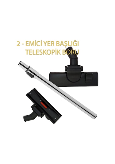 Arnica Terra Premium Süpürge Emici Yer Başlığı Teleskopik Boru