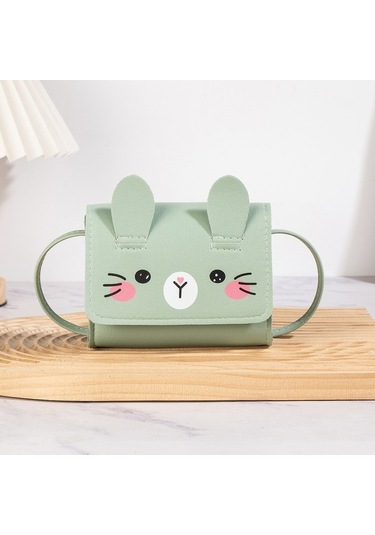 Ebitda Sevimli Mini Omuz Askılı Bozuk Para Kadın Kız Çocuk Çantası Açık Yeşil Sanbuyos Açık Yeşil