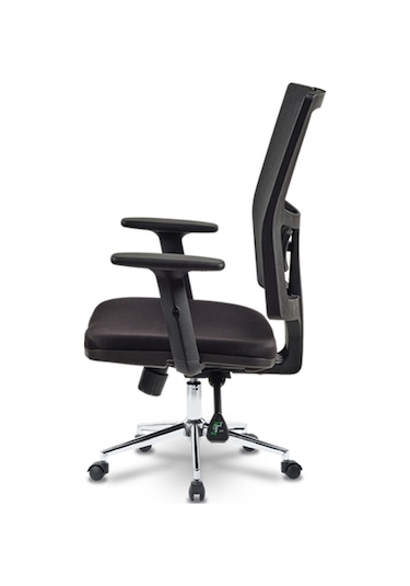 Ofiscombin Fileli Metal Ayaklı Ofis Müdür Makam Yönetici Çalışma Koltuğu Siyah Lizbonc200