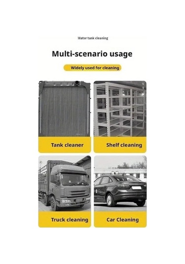 Topshop1 1 Set 23,6 Inç Taşınabilir Radyatör Temizleme Aracı Su Ve Gaz Temizleme Dayanıklı Metal Aile Arabaları İçin