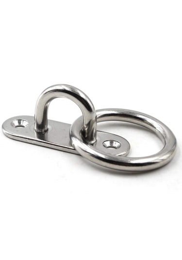 2'li Halkalı Mapa. Paslanmaz Krom. 2 Delikli 6mm