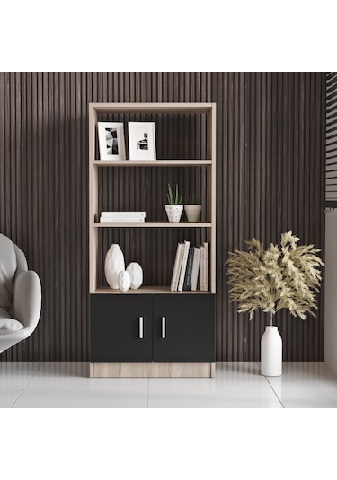 Robinhome Robin Home Verona D Ofis Kitaplık Meşe - Siyah