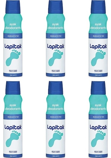 Lapitak Ayak Deodorantı 6 x 150 ML