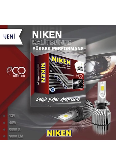 H11 led xenon far ampulü seti niken eco 8000lm