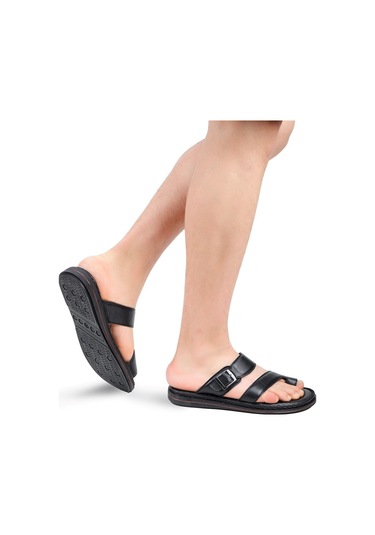 Ducavelli Palmira Hakiki Deri Erkek Terliği - Hakiki Deri Terlik - Ortopedik Taban Terlik - Hafif Deri Terlik