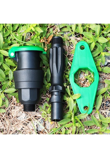 3/4 İnç Dn20 Erkek Dişli Hızlı Su Giriş Vanası Dış Dişli Siyah Ve Yeşil Çok Renkli