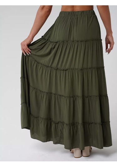 A.punto Tvoj Luk Uzun Maksi Etek 172119475 Khaki