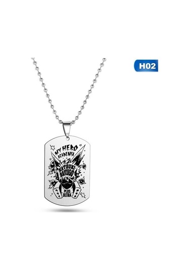 H02 My Hero Academia Anime Cosplay Kolye İskelet Erkek Kolye Kolye Erkekler Takı Için Çok Renkli