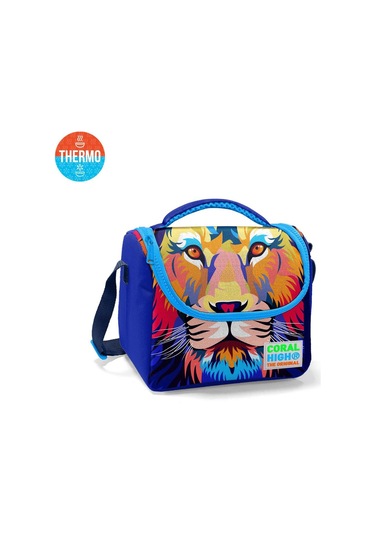 Coral High Kids Lacivert Saks Aslan Desenli Thermo Beslenme Çantası 11741