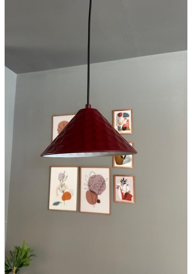 Rumy Vişne Çürüğü Tekli Avize Sarkıt Ofis Showroom Salon Mutfak Avizeleri Bordo