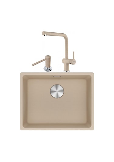 Franke Maris Mrg 210/110-52 Avena Granit Evye + Active Plus Doccia 2.0 Batarya + Comfort Sıvı Sabunluk Set