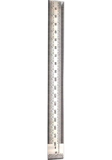 Lemestar Paslanmaz Çelik T Tipi Delikli Ölçüm Cetveli - Ahşap İşleme Ve Markalama İçin Hassas Ölçüm Aleti