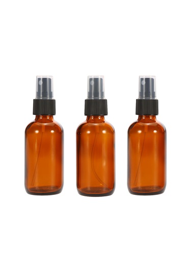 Teltree "3'lü Kehribar Cam Sprey Şişesi - 50ml İnce Sis Püskürtmeli Seyahat Kolaylığı"