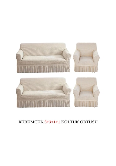 Upmall Bürümcük Koltuk , Çekyat Örtüsü, Kılıfı 3311 Natural Natural