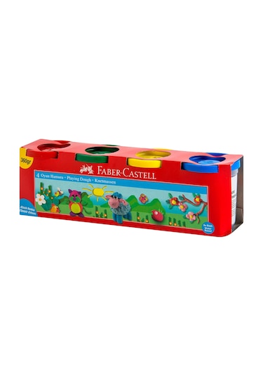 Faber Castell Su Bazlı Oyun Hamuru 4 Klasik Renk