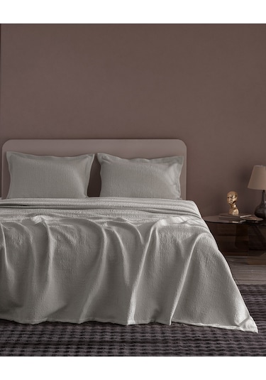 Madame Coco Labenne Çift Kişilik Yatak Örtüsü - Gri 8684427278420 Gri