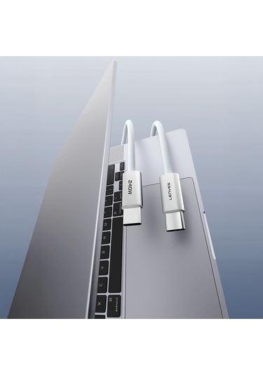 Lenyes Lc550 Type-c To Type-c Hızlı Şarj Özellikli Data Ve Şarj Kablosu 240w 1m Beyaz Beyaz